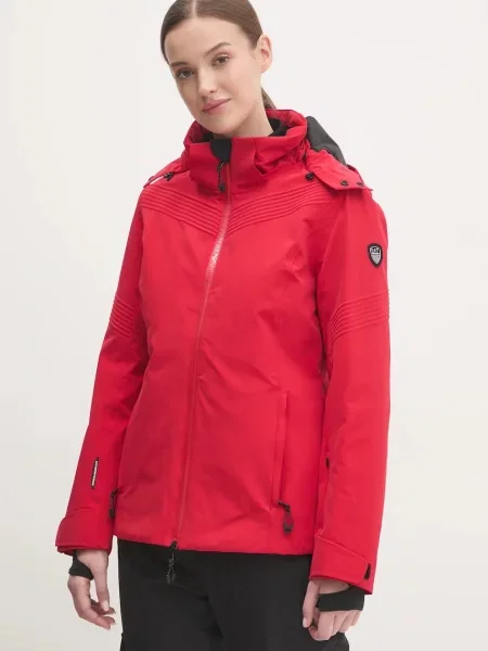 Smučarska jakna Emporio Armani Cortina Embossed Toray rdeča