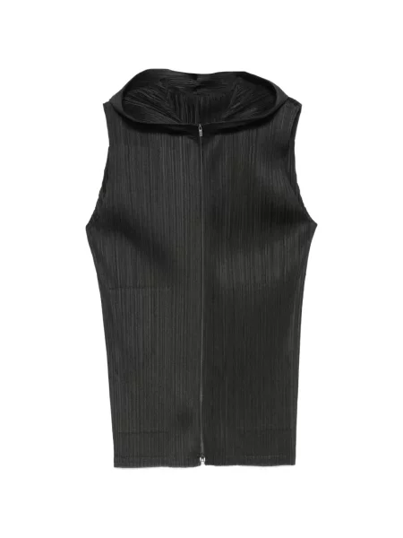 Hanorac cu glugă Pleats Please Issey Miyake negru