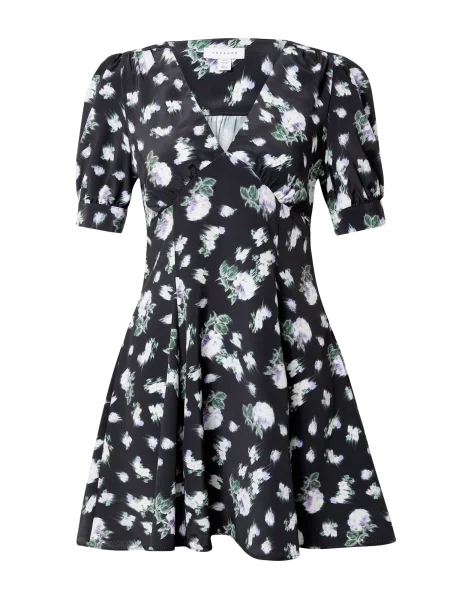TOPSHOP Rochie Bella verde / lila / negru alb