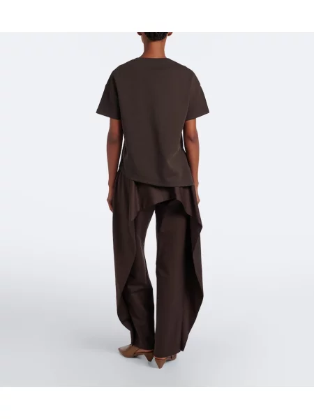 Pantaloni Loewe de mătase maro