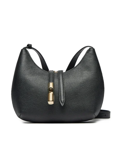 Кожена чанта Furla черно