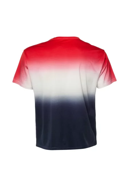 Scurt tricou Moncler cu decolteu rotund roșu