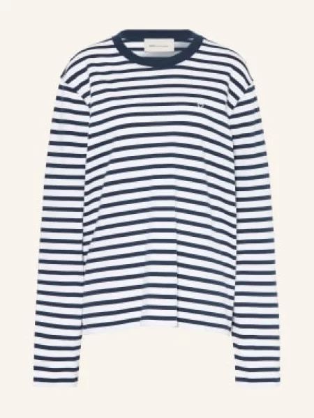 Ami Paris Koszulka Z Długim Rękawem blau biała