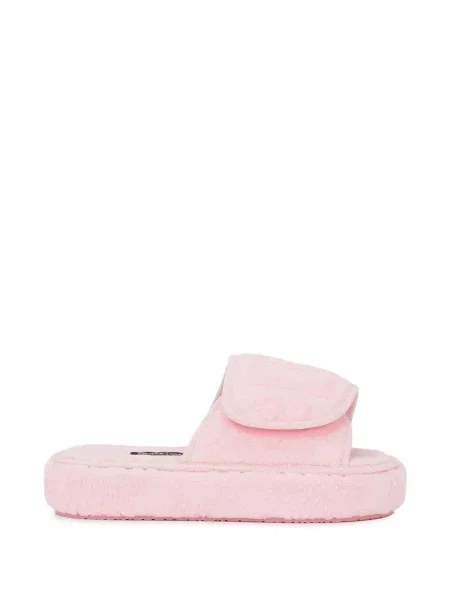 Bačkory Dolce & Gabbana s výšivkou růžové