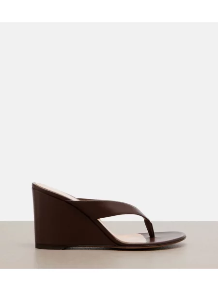Usnjene tangice Gianvito Rossi s polno peto rjava