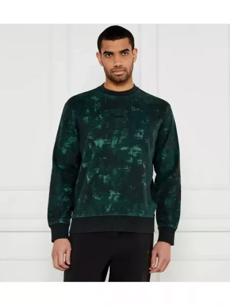 BOSS ORANGE Pulóver We_Jungle | Relaxed fit zöld