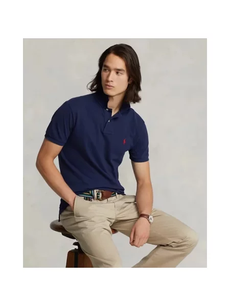 Polo Ralph Lauren polo granatowy gładki niebieska