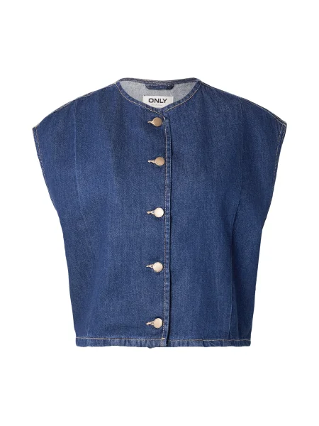 ONLY Vestă ONLSADIE denim albastru