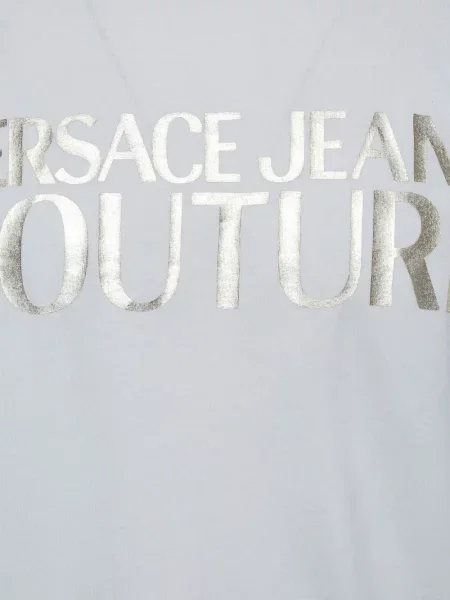 Μπλούζα Versace Jeans Couture με σχέδιο από ζέρσεϋ λευκό