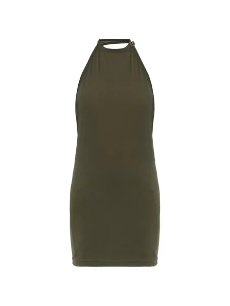 Top Balenciaga cu gât halter verde