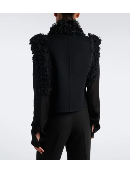 Vestă Fendi din piele negru