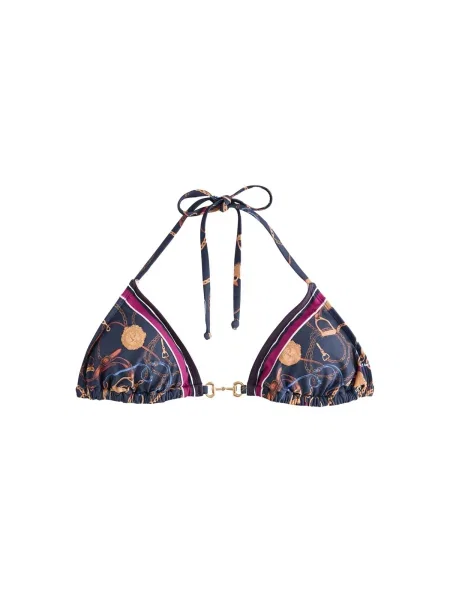 Next Sutien costum de baie bleumarin / maro / roz închis alb