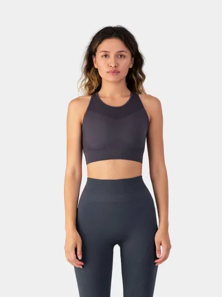 Топ спортивний AVECS темно-сірий сірий