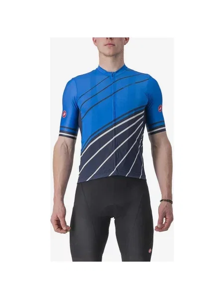 Koszulka z krótkim rękawem Castelli Speed Strada jasnoniebieska granatowa S niebieska