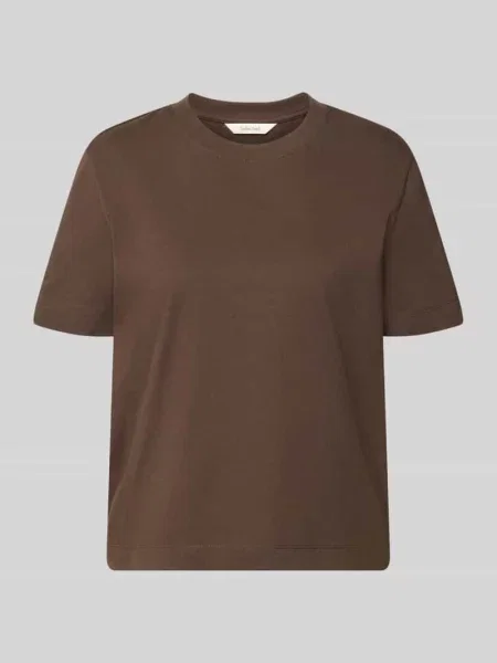 T-shirt o kroju boxy fit z czystej bawełny model ESSENTIAL' Selected