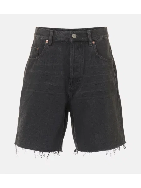 Bermudy Saint Laurent z wysoką talią czarne