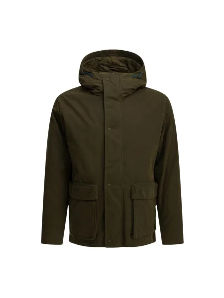 Lniana parka Herno zielona