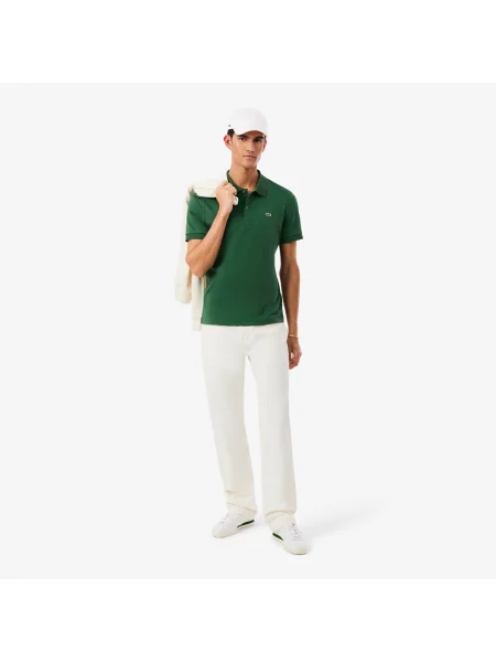 Lacoste Koszulka Polo Z Bawełny Pima I Regular Fit zielony