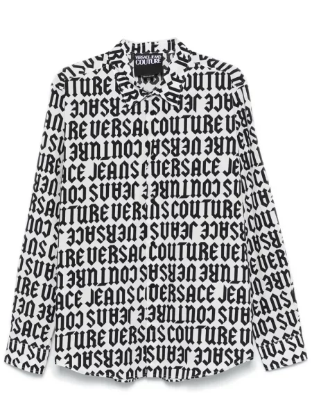 Риза Versace Jeans Couture с принт бяло