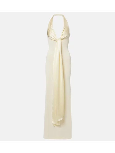 Rochie maxi Aya Muse de mătase galben