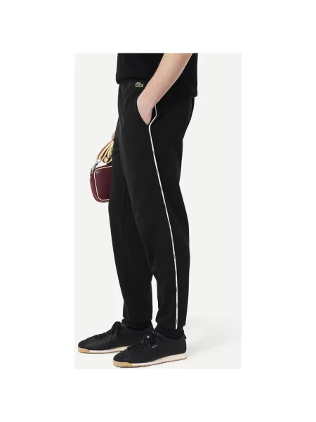 Spodnie Lacoste Logo Trim czysty S czarny