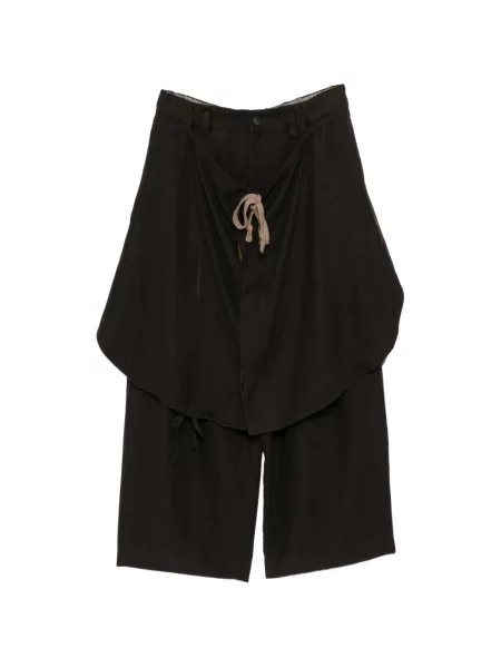 Pantaloni Ziggy Chen cu cordon maro