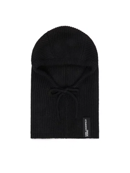 Karl Lagerfeld Jeans kukla dámska s prímesou vlny čierna