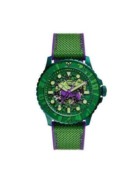 FOSSIL Ceas analogic HULK / lila verde