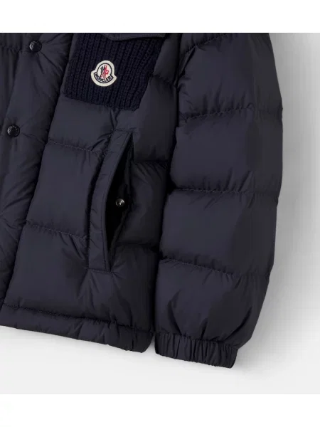 Pūkinė striukė Moncler Enfant mėlyna