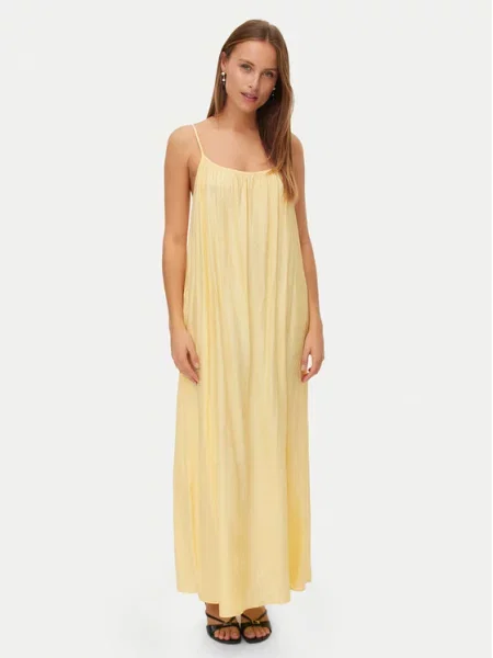 VERO MODA Haljina pastelno žuta