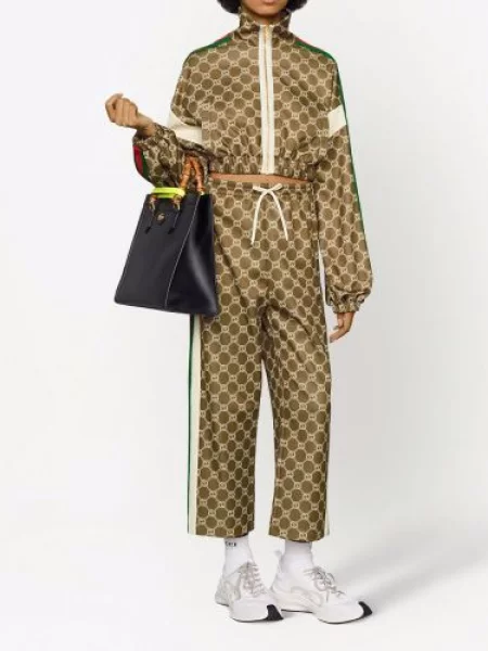 Bėgimas apkirptas kelnės Gucci ruda