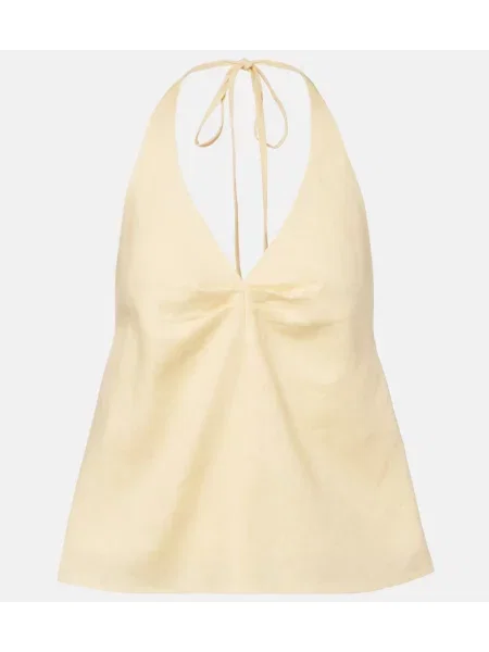 Top Staud de in cu gât halter galben