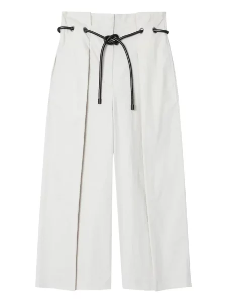 Pantaloni 3.1 Phillip Lim plisate alb