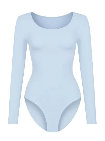 Cfab Alakformáló body Longsleeve Sculpting Bodysuit with Slip égkék