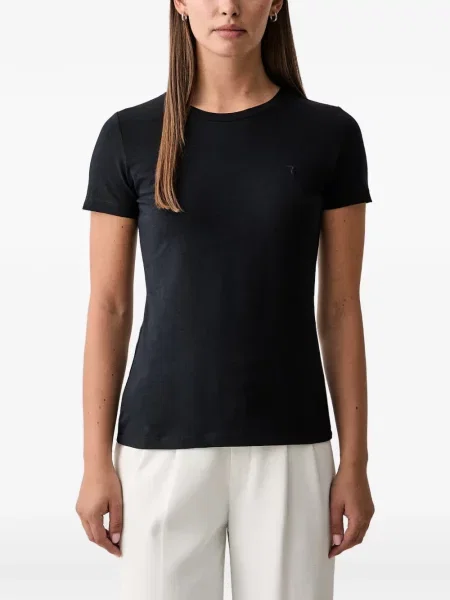 Tricou Trussardi cu broderie albastru