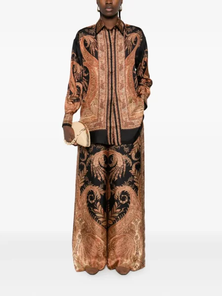 Cămașă Zimmermann cu imagine cu model paisley negru