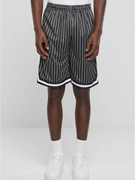 Pantaloni scurți Urban Classics cu dungi plasă alb