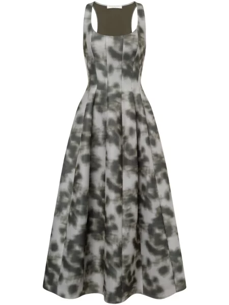 Rochie Philosophy Di Lorenzo Serafini cu imagine cu imprimeu abstract de costum gri