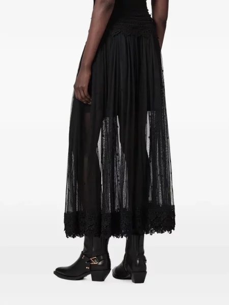 Fustă Allsaints plasă negru
