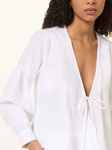 Arkitaip Bluzka Kopertowa Anna Z Lnu weiss biała