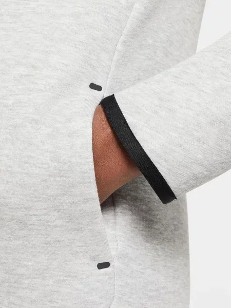 Nike melegítőfelső kapucnival gyerek pamuttal Sportswear Tech Fleece szürke
