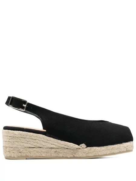 Espadrile Castaner cu pană negru