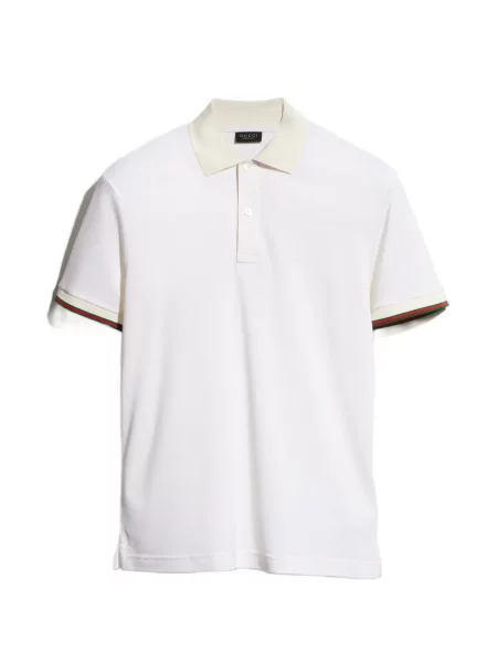 Tricou polo Gucci cu dungi alb