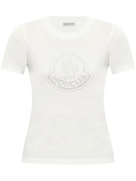 Tricou Moncler cu imagine alb