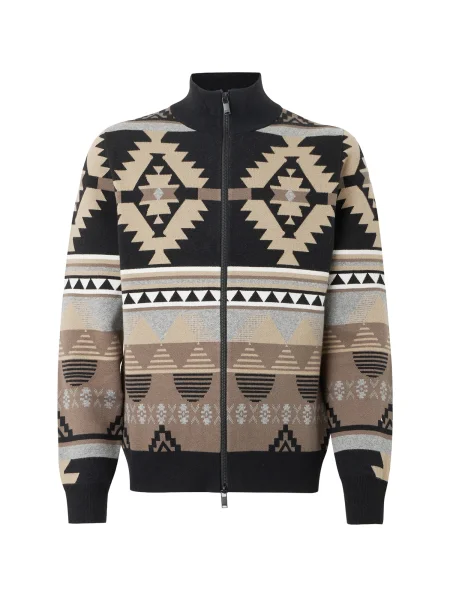 DRYKORN Kardigan ANTONIO béžová / hnědá / šedá černá