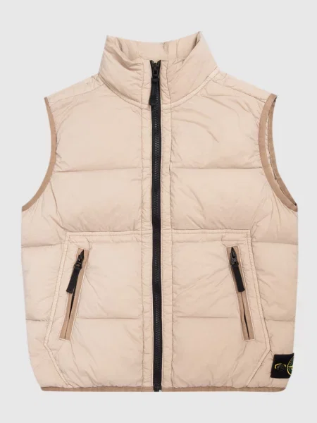Дитячий пуховий жилет Stone Island бежевий