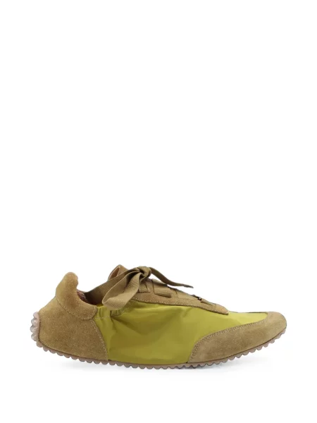 Sneakerși Odissì din piele de căprioară verde