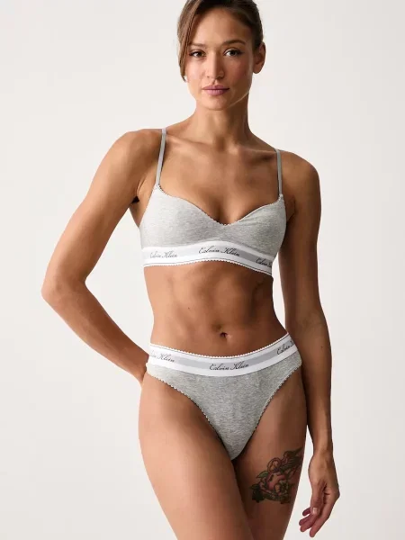 Calvin Klein Underwear trojuholníková podprsenka sivá