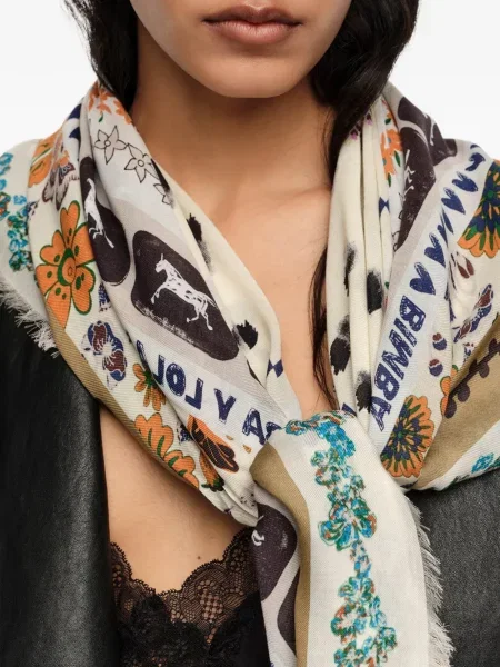 Fular Bimba Y Lola cu model floral cu imagine