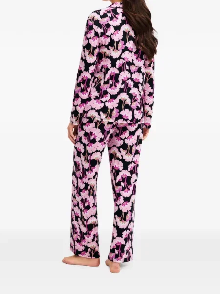 Pijamale Calida cu model floral cu imagine roz